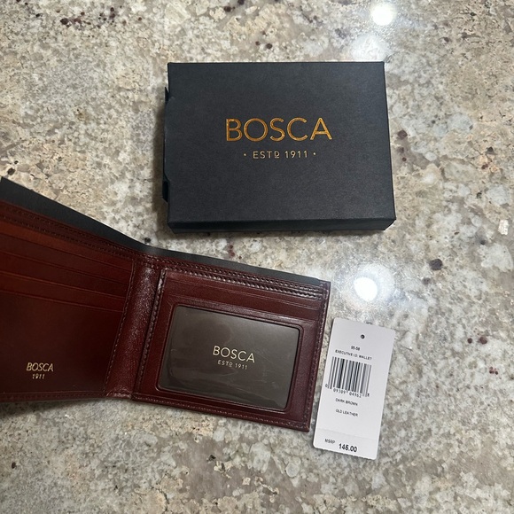 Bosca Dark Brown Leather Executive ID Wallet - Picture 3 of 4